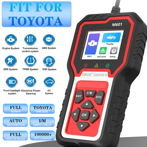 M601 Fit for Toyota Scanner Code Reader for Toyota Advanced OBD2 Scanner Auto V-I-N Full System Diagnostic for Toyota