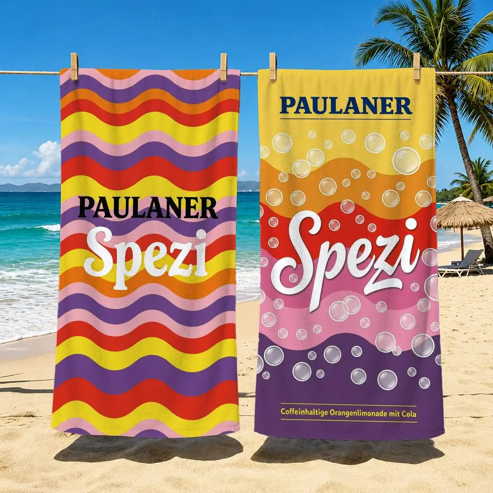 Brand Paulaner Spezi Towel Towel Soft Pool Gift For Travel Gym Shower Cool Camping Quick Dry Sports  Large Beach Towel
