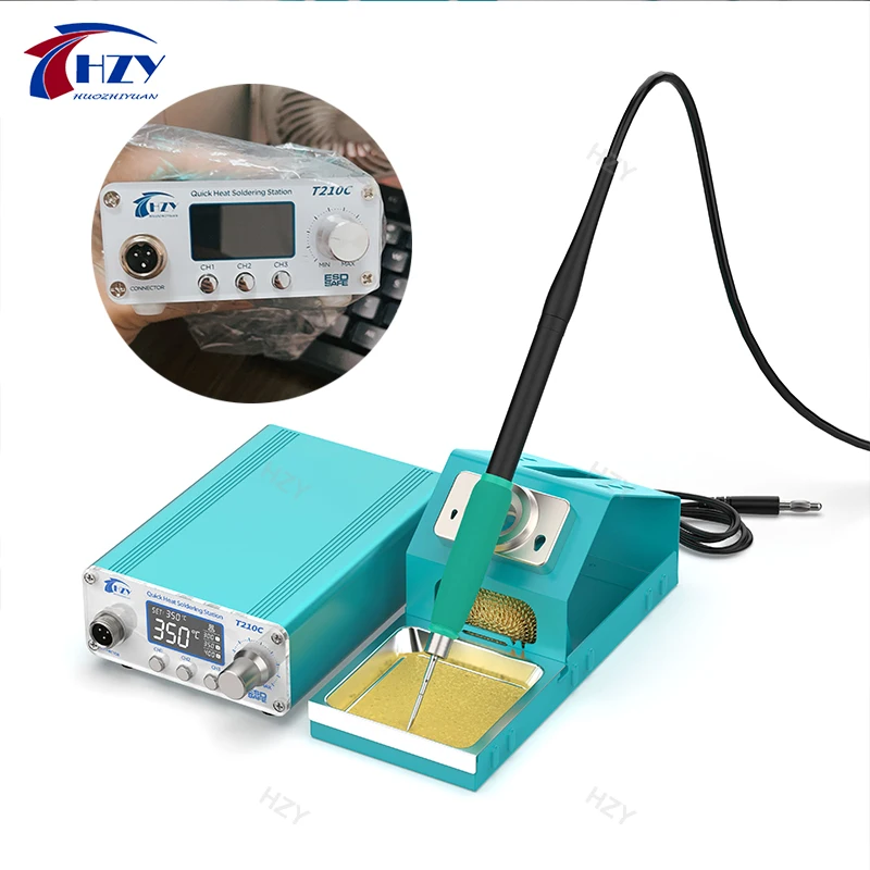 HZY T210C Soldering Station LED Digital Adjustment Precision Welding Tool Rapid Heating in 4 seconds for Motherboard CPU Welding