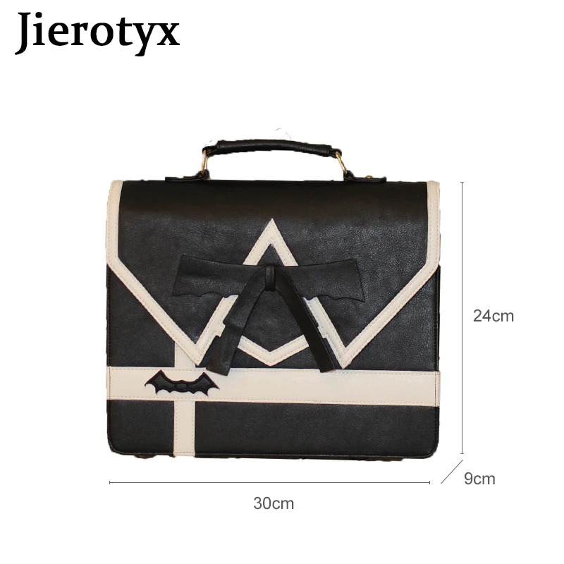 JIEROTYX giapponese Lolita Goth borse borsa a tracolla da donna Bowknot ricamo JK Unifrom zaino Holloween Kawaii Cosplay Bag