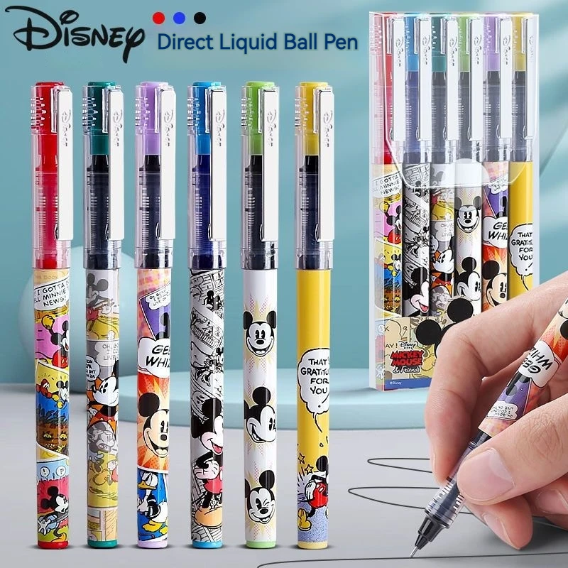 

Disney Direct Liquid набор шариковых ручек 0,5 мм цветной Ролик Pen, чернильные прямые жидкие шариковые ручки, школьные и офисные канцелярские принадлежности