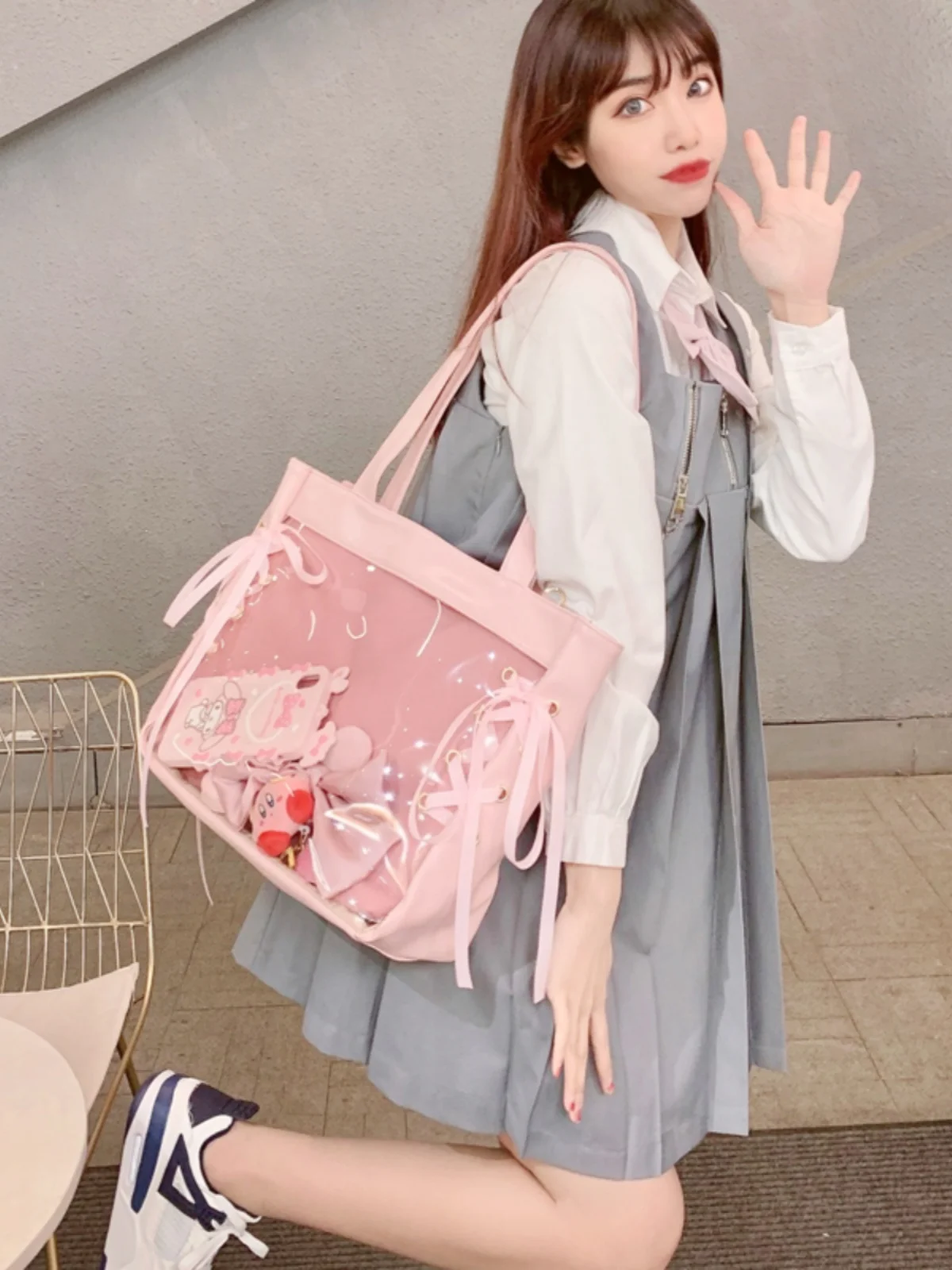 

New Kawaii Bag Girls 2023 New JK Transparent Bag Small Crossbody Bag For Women Purses and Handbags Shoulder Bag Itabag Bolso