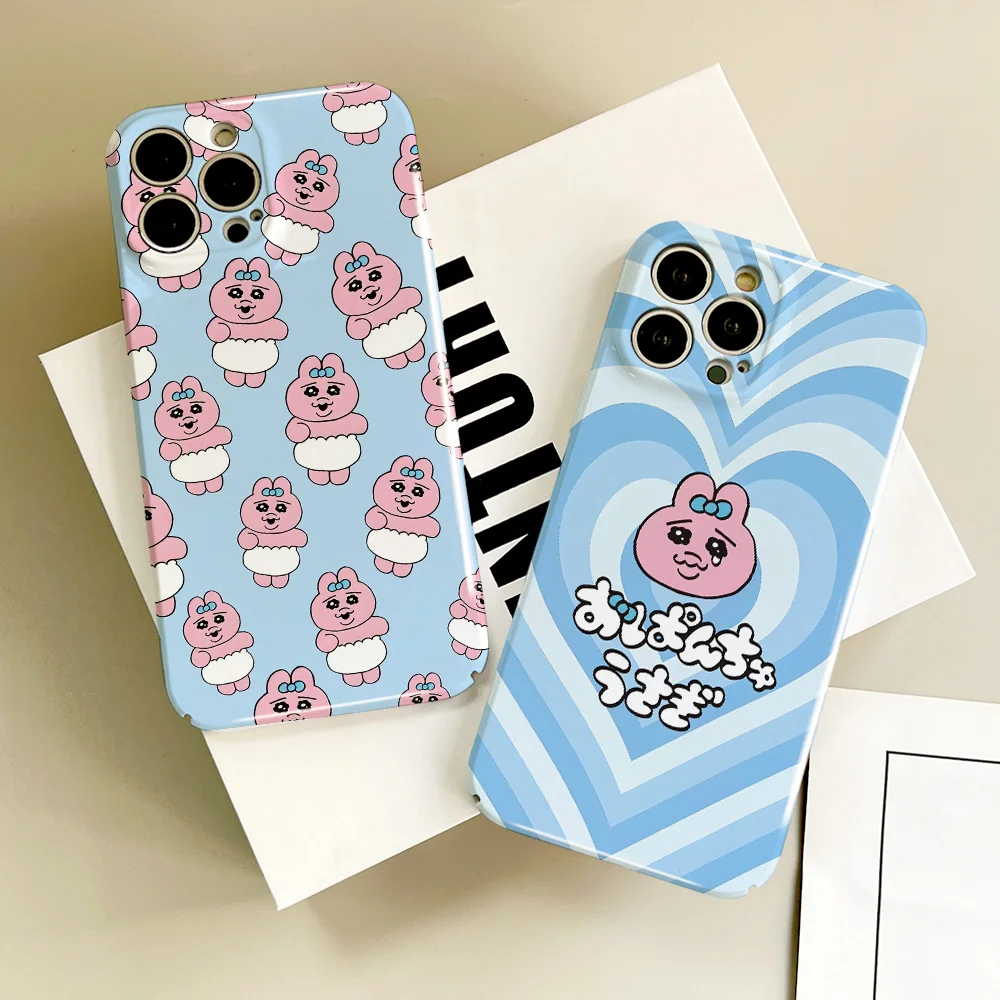 Cartoon Phone Case For IPhone 16 15 14 13 12 11 Plus Pro Max Mini All-inclusive Glossy O-Opanchu Cute Usagi Cover Film Shell