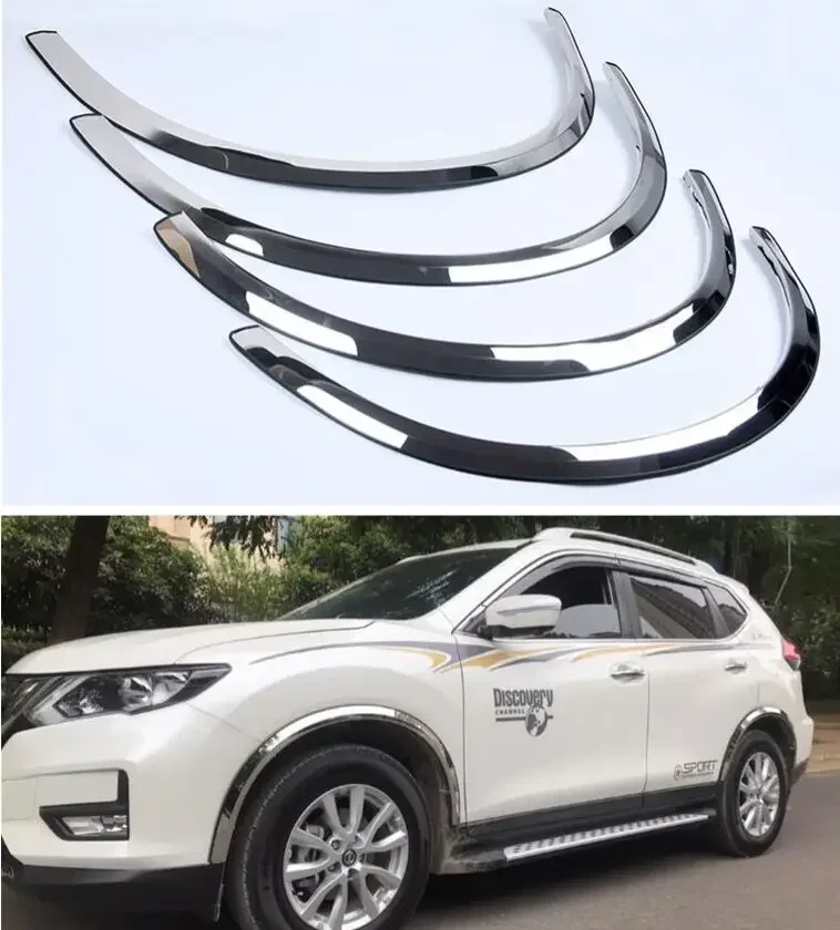 

4 шт. из нержавеющей стали для Nissan X-trail Rogue T31 T32 2014-2021, колесо для бровей, круглая дуга, расширители крыла, комплект кузова, крышка