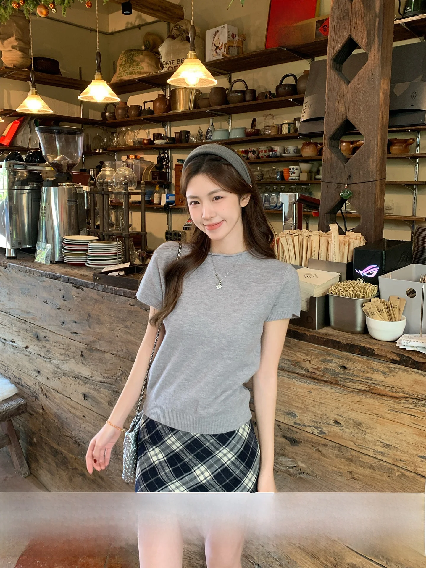 

Morning Bloom Women's ort Sve Knitted Top f High Collar Roll Spring Base Layer Inner Wear Staable Upper Body