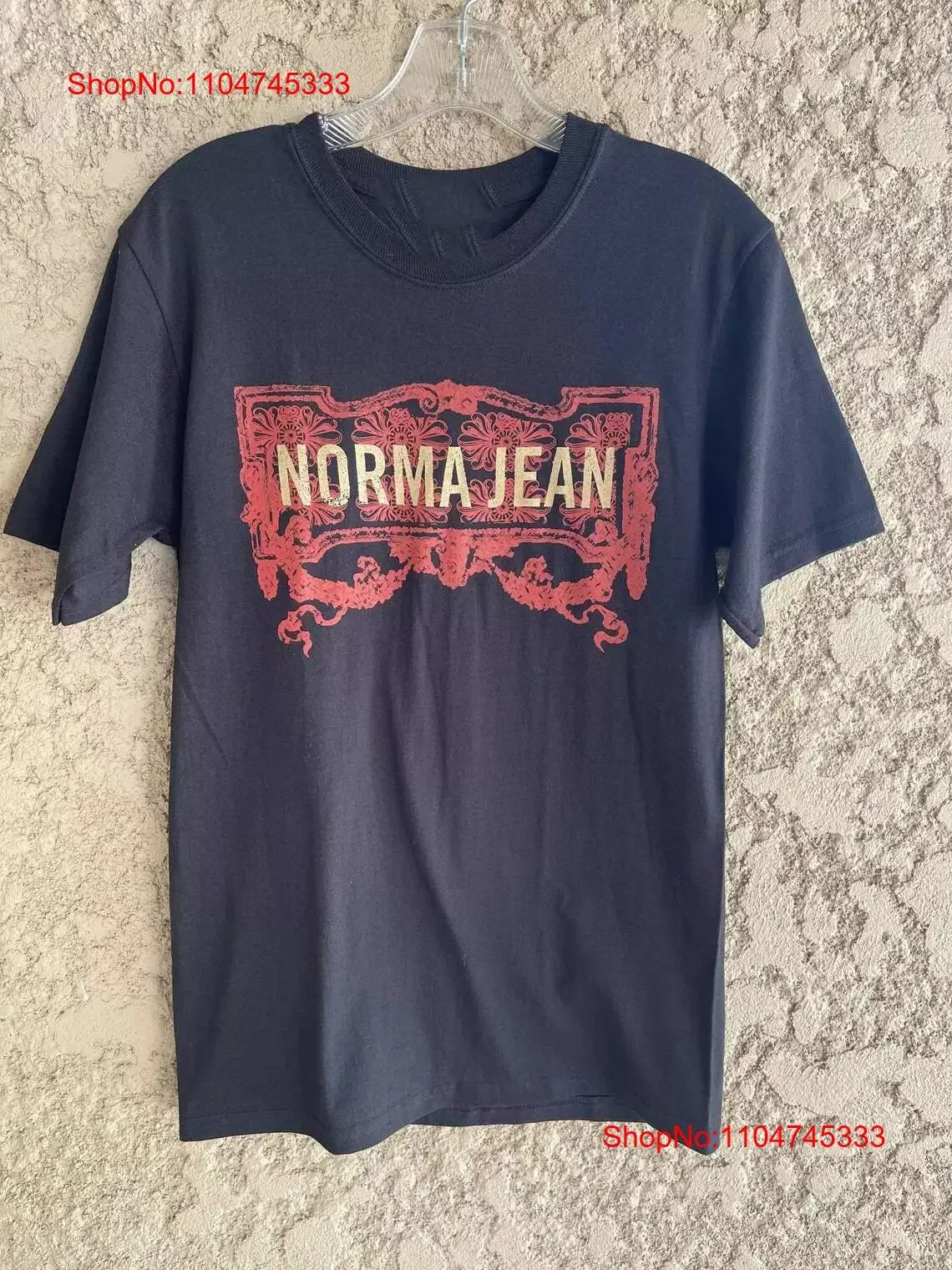 Norma Jean Camiseta Metalcore algodón unisex color negro HH48 vintage Lavado Elegante Estirado Cómodo Unisex Ligeramente Suave