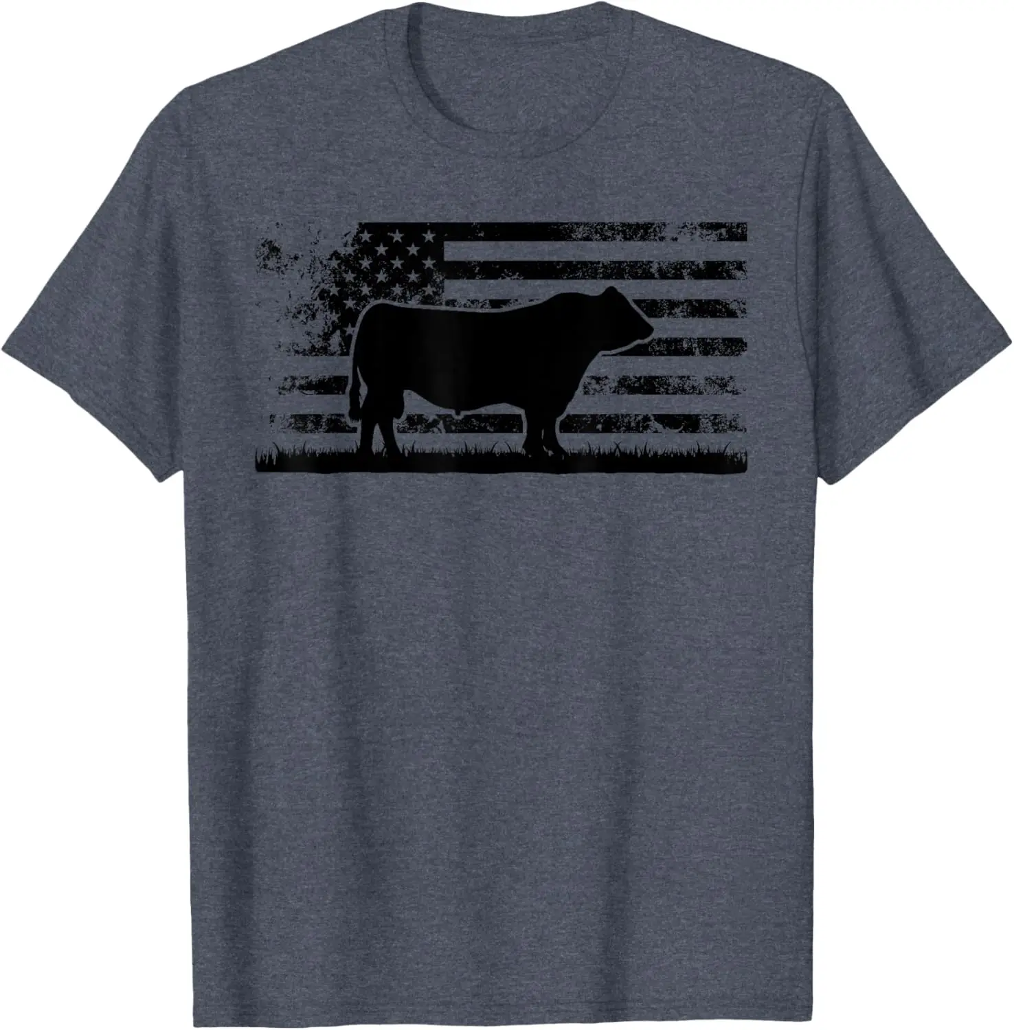 

Американский флаг США — футболка America Cow Black Angus Rancher