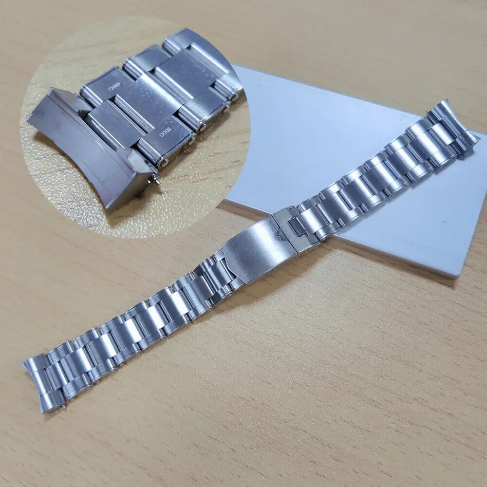 

22mm Rivet Version 904L Steel Silver Watch Band For Tudor Black Bay Heritage