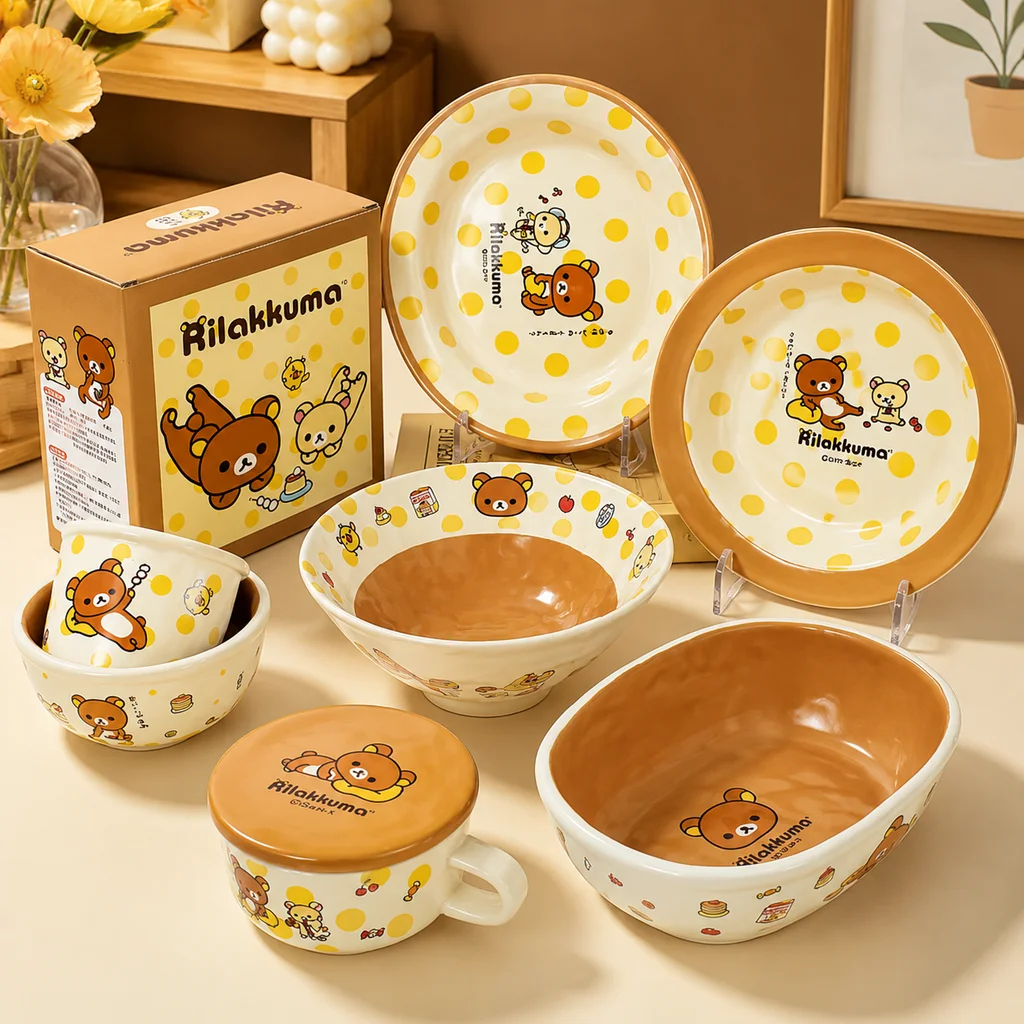 Anime Rilakkuma Ceramic Tablew - Japanese Lifestyle Goods 评论和价格