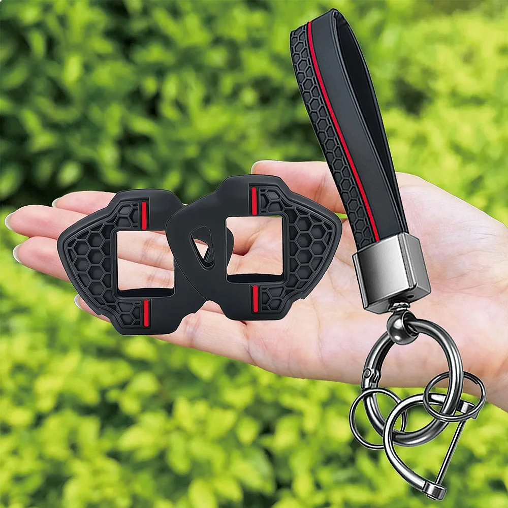 Silicone Car Key Fob Cover Case For Suzuki Vstrom 650 1000 1050 DL650 DL1000 Auto Key Shell view 4