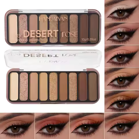Desert Rose 9 Color Eyeshadow Palette High Pigment Matte Mineral Waterproof Long Lasting Natural Earthy Tones Makeup