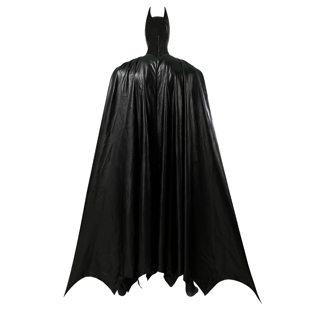 Anima Bat-traje de Cosplay de superhéroe Bruce para hombres adultos, mono gris, traje Zentai con capa, tocado, Carnaval y Halloween