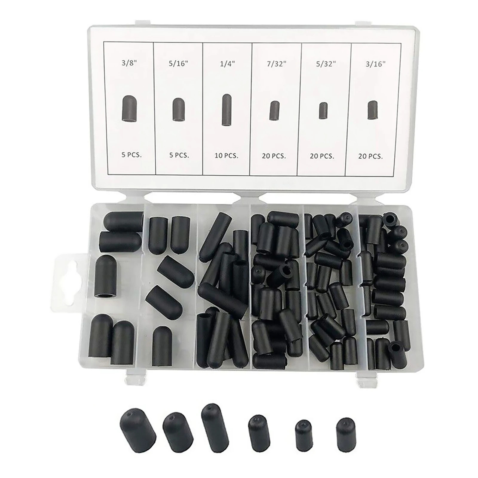 Imagem -06 - Tampa de Vácuo para Carburador Manifold Silicone Mangueira Caps Block Off Variedade Kit Holley Edelbrock Tamanhos 80 Pcs Set