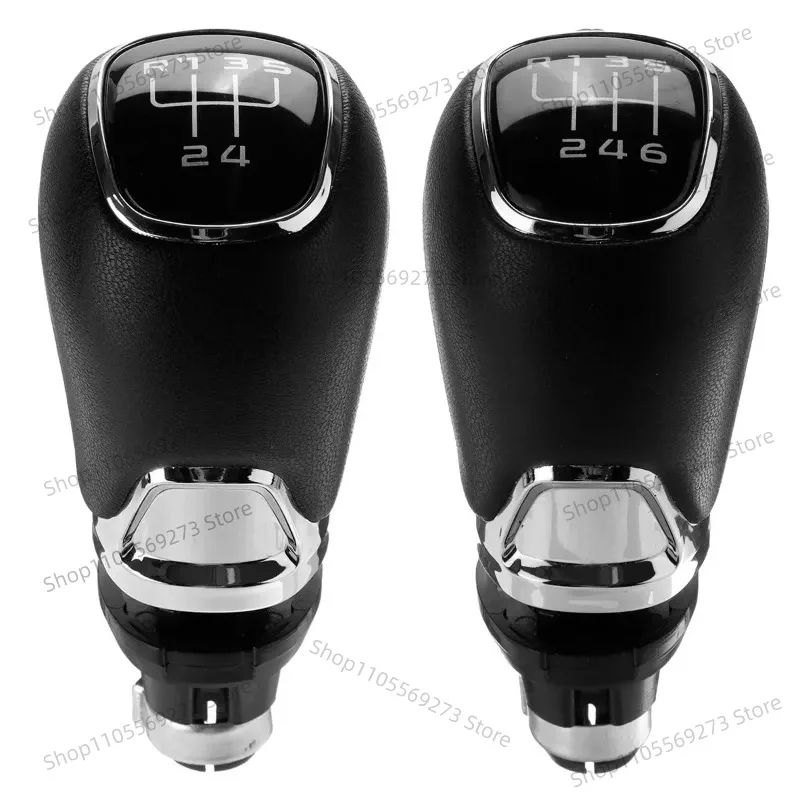 LH07 5 6 Speed Car Gear Shift Knob For Skoda/Octavia A7 MK3 2013-2017 PU Leather Manual Shifter Lever Handle Gear Stick