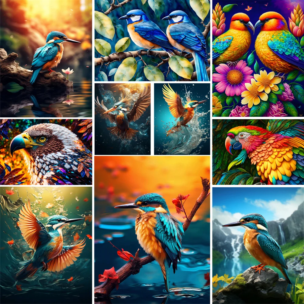 Bird Hummingbird Eagle DIY Painting By Numbers Kit Oil Paints 50*70 Boards By Numbers Home Decor For Adults Wholesale Wall Art
