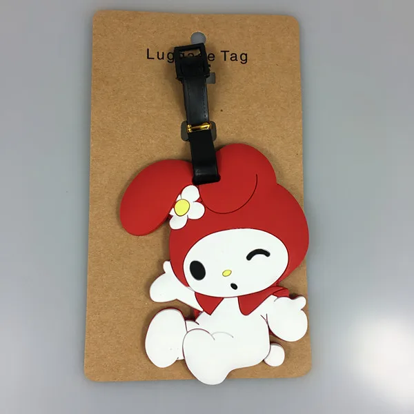 Hello Kitty Luggage Label Cute My Melody Luggage Tag Cartoon Suitcase ID Address Holder Baggage Boarding Portable