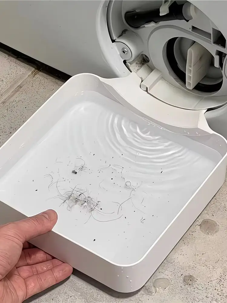 Waschmaschinen-Auffangwanne für Abwasser, Fussel- und Fremdkörperfilter, Wassersammelbox für den Waschraum