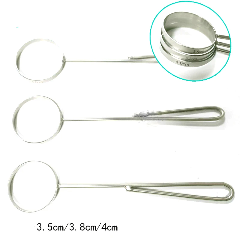 Aço inoxidável Areola Measuring Tool, 3.5 3.8 4.0cm