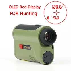 OLED Red Display Laser Rangefinder Hunting 1200Yard 2000Yard 7x Amplification Distance Meter Outdoor