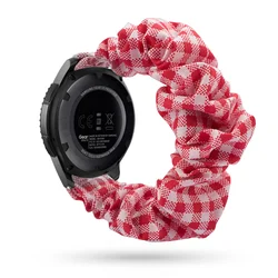 20mm Scrunchie strap For samsung galaxy 6 5 4 40mm 44 strap 5 pro 45/active2 band 2 bracelet 22mm huawei gt 4-3-2e-pro 46mm 42