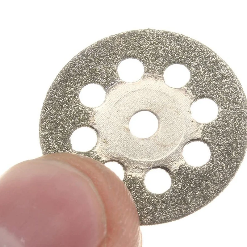 10 Pcs Diamond Cutting Wheel Cut Off Discs Coated Rotary Tools With Mandrel 22Mm For Dremel