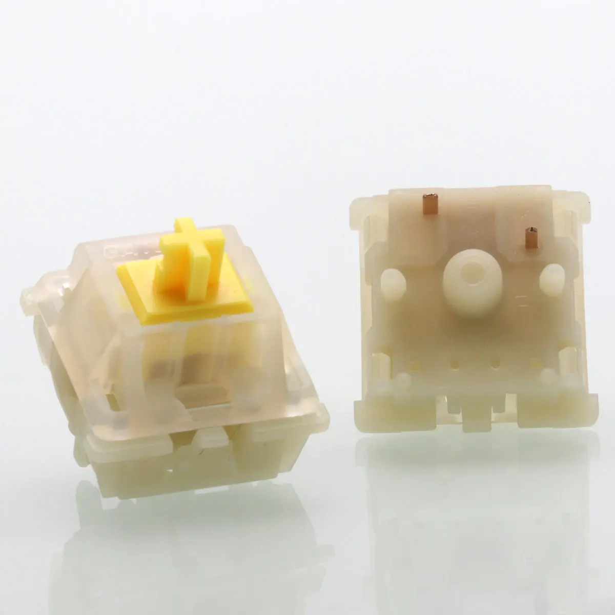 Gateron Milky Yellow Pro Linear Switches - Pre-Lubed 5-Pin MX Mechanical Gaming Keyboard Switches, Typing with 50g Actuation