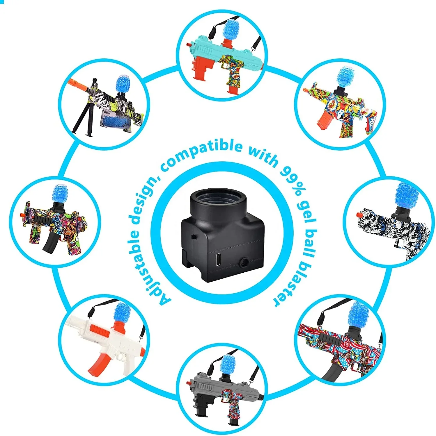 AToy Gun Accessoires Fluorescerende Lamp Illuminator Lichtgevende Schieten Extra Elektrische Gel Bal Blaster Splatter Ball Blasters