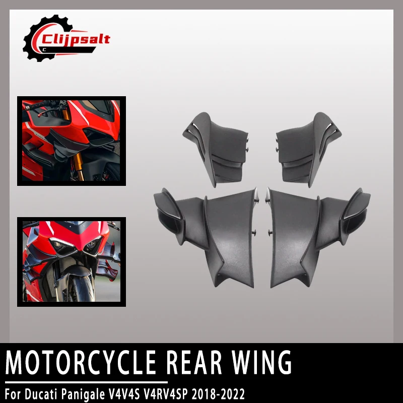 Motorcycle Winglet Kit Wing For Ducati V4 V4S V4R Superleggera V4 2018 2019 2020 2021 2022 Spoiler Wing Fairing Accessories