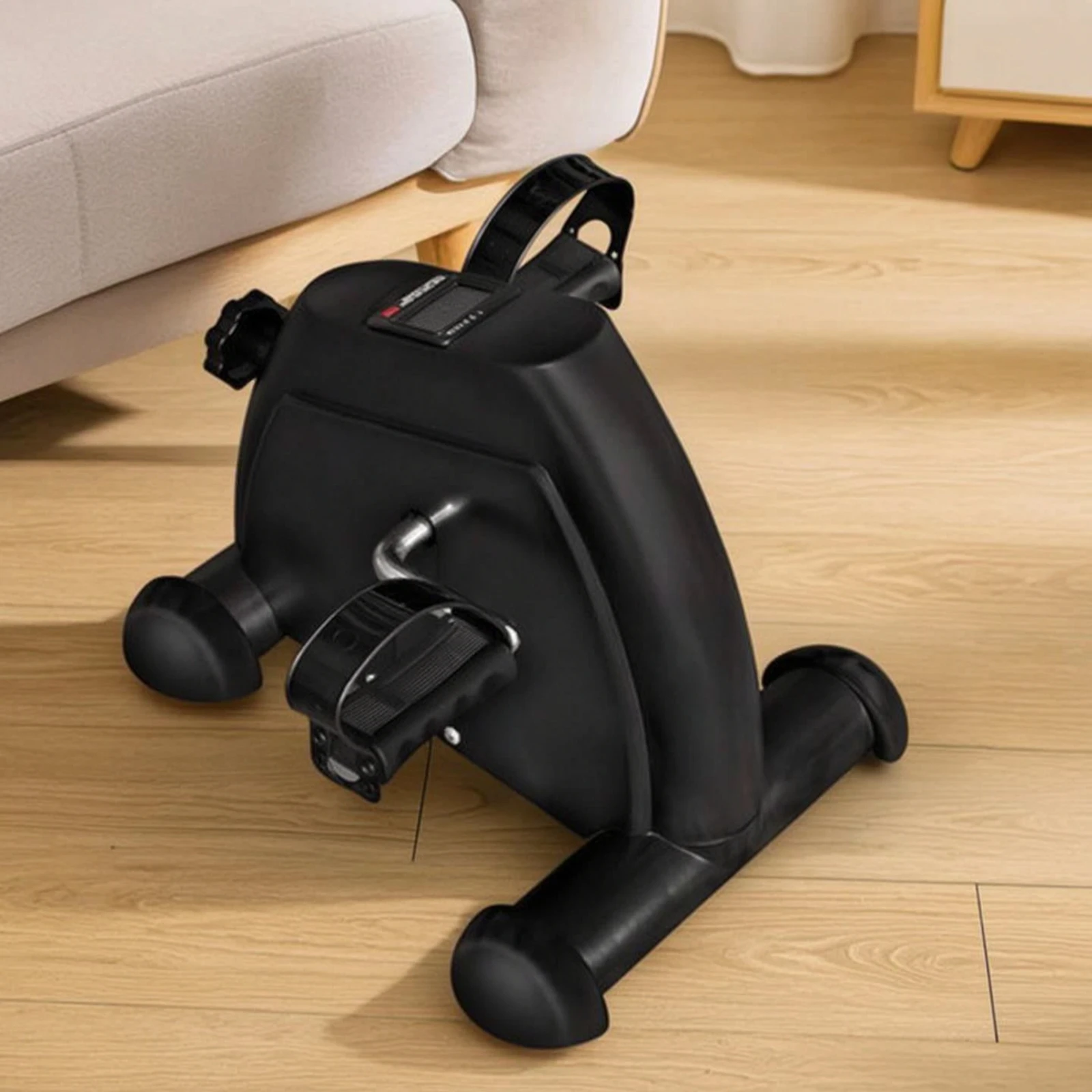 Rehabilitation Training Bike Compact Under Desk Bike Pedal Exerciser with Adjustable Straps Portable for Seniors