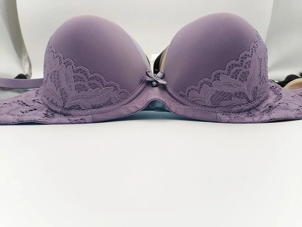 Sexy Dessous Damen Spitzen-BH Übergröße 85 90 95 100 105 110 115 C D E Cup Push-Up-BHs mit Bügel und Baumwollpolsterung B02