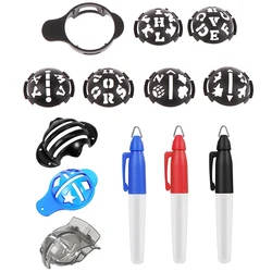 6 Pçs/set Golf Ball Linha Liner Marcador Modelo Desenho Alinhamento Marcas Sign Tool Golf Scriber Acessórios