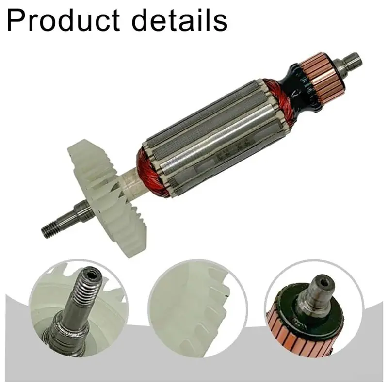 TKOH-Metal Angle Grinder Rotor For Ga4030 Ga4031 Motor Armature Replacement Part High Efficiency Angle Grinder Rotor