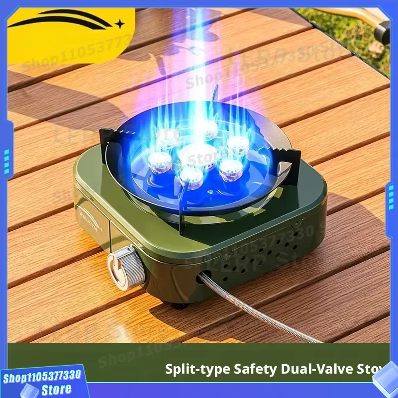 Portable Split Gas Stove for Outdoor Camping Picnic Tea Boiling Water Heating Compact Burner Equipment Lightweight Travel