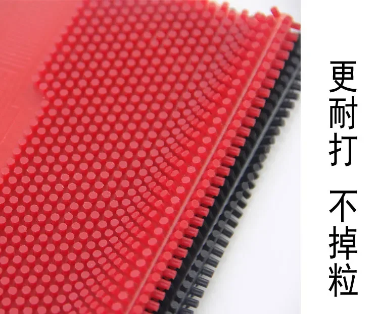 Lange Noppen Deutsch REACH Tischtennisgummi Rot/Schwarz OX 3,0 mm Höhe Große Partikel Tischtennis-Gummiplatte Starke Rotation – Detail 12