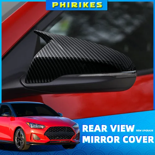 Para Hyundai Veloster N JS 2023 2022 2021 2020 2019 MK2 espejo retrovisor exterior decoración de rendimiento cubierta de espejo retrovisor