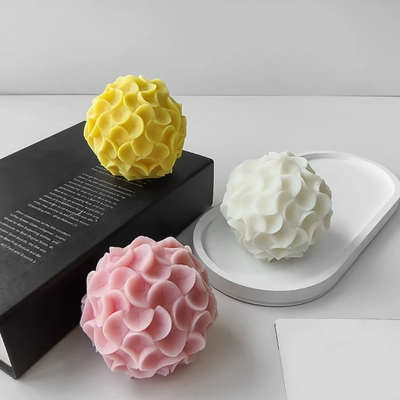 Flower Ball Mould Easy to Clean Silicone Mold Soap Moulds for Workshops Handmade Resin Ornaments