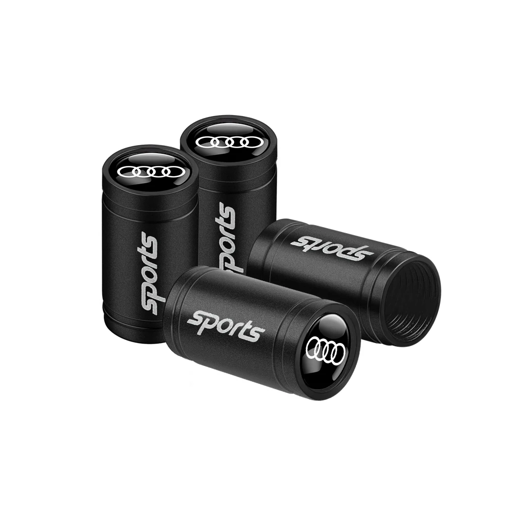 4 Stück 3D Aluminium Auto-Rad-Reifen-Luftventilkappen für Audi Sline A1 A2 A3 A4 A4L A5 A6 A7 A8 A8L TT Q1 Q2 Q3 Q4 Q5 Q6 Q7 Q8 B2
