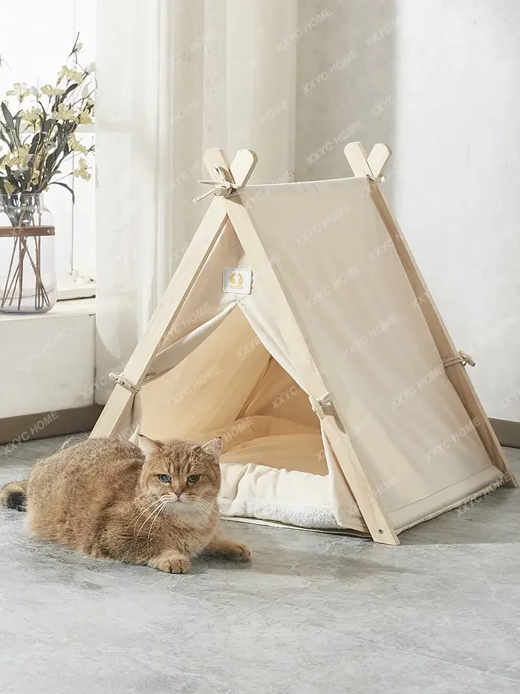 Pet Tent Four Seasons Universal Nest Removable and Washable Closed House Summer Summer Mat Cat Supplies