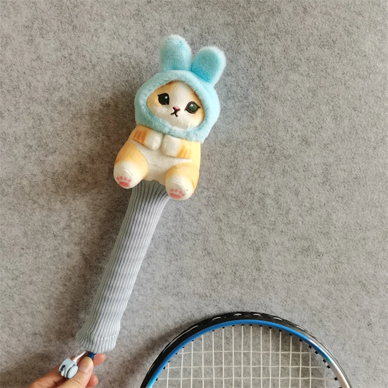 Cute Cat Badminton Racket Handle Cover Cartoon Grip Protectors Handcraft Gift