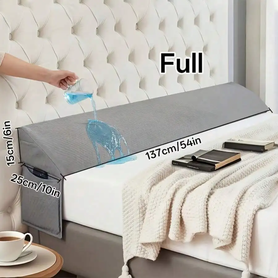 Bed Wedge Pillow For Mattresses, Filler For Beds, Closer For Headboards, Sleeping Pillows Against Headboards Or Walls, Featuring