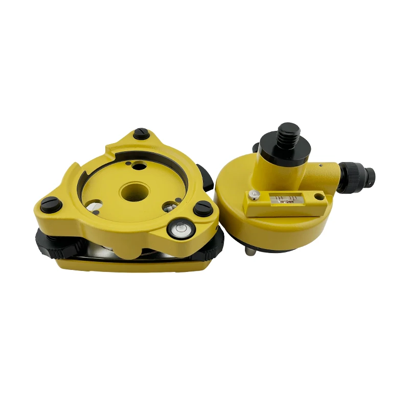

Three-jaw Tribrach And Optical Plummet Rotating Adapter Yellow Black Green For Prisms GPS 5/8"x11 Screw thread Install Surveying
