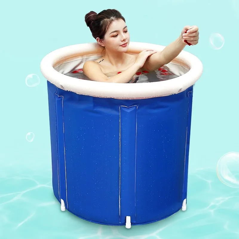 Bath Bucket Adult Bath Bucket Inflatable Bath Tub Household Thickened Large Bath Tub Full Body Adult Folding Bath Bucket