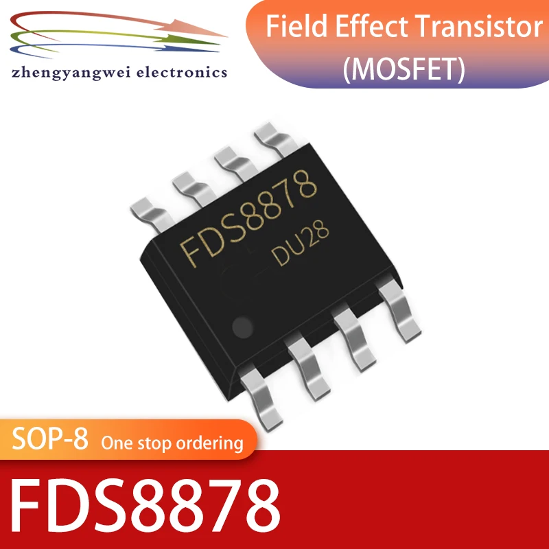 5PCS FDS8878 8878 SOP-8 MOSFET N-channel 30V 10.2A integrated circuit IC