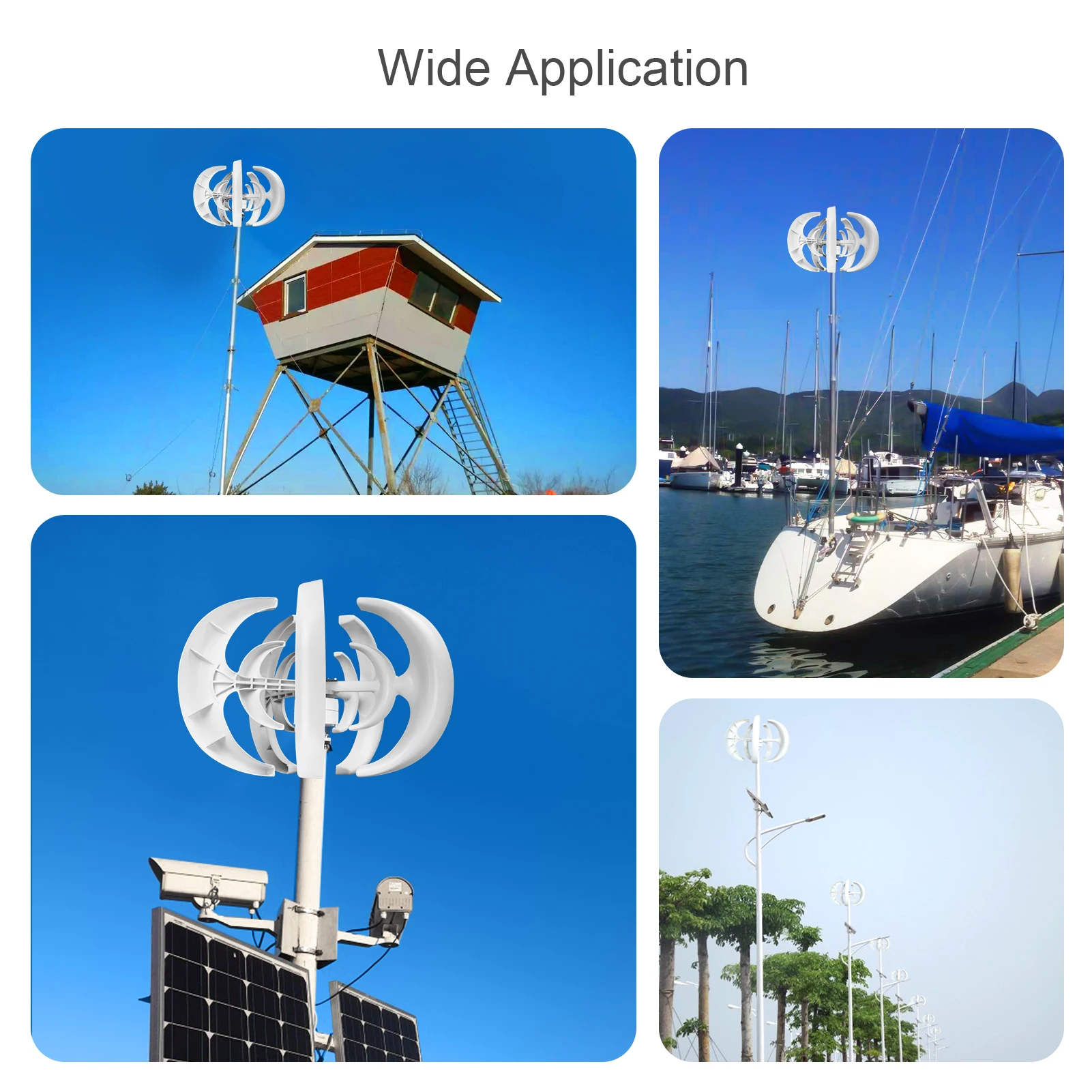 12 V 1200 W Windgenerator mit Ladegerät-Controller, 5 Flügel, Minitype-Laterne, Windturbinengenerator-Set, klare Energie, Windmühle für – Detail 3