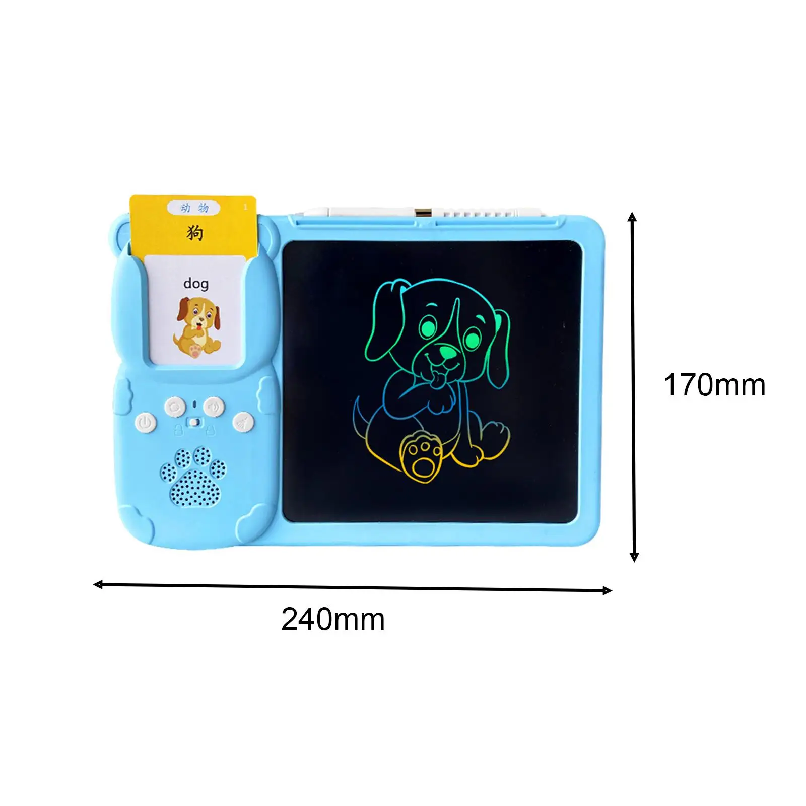 Talking Flash Cards Writing Tablet with Drawing Board Montessori Educational