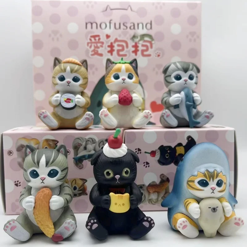 

Mofusand Love Hug Shark Cat Series Blind Box Twisted Capsule Toys Anime Figure Ornament Cute Doll Model Decor Toy Birthday Gift