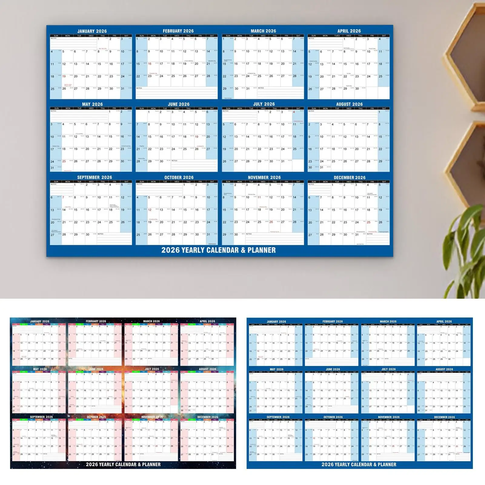 ผนังแห้งลบปฏิทิน Daily Planner ไวท์บอร์ด Erasable Planner Organizer เช็ดเปล่าสําหรับ Dorm Family Home Kitchen ตู้เย็น