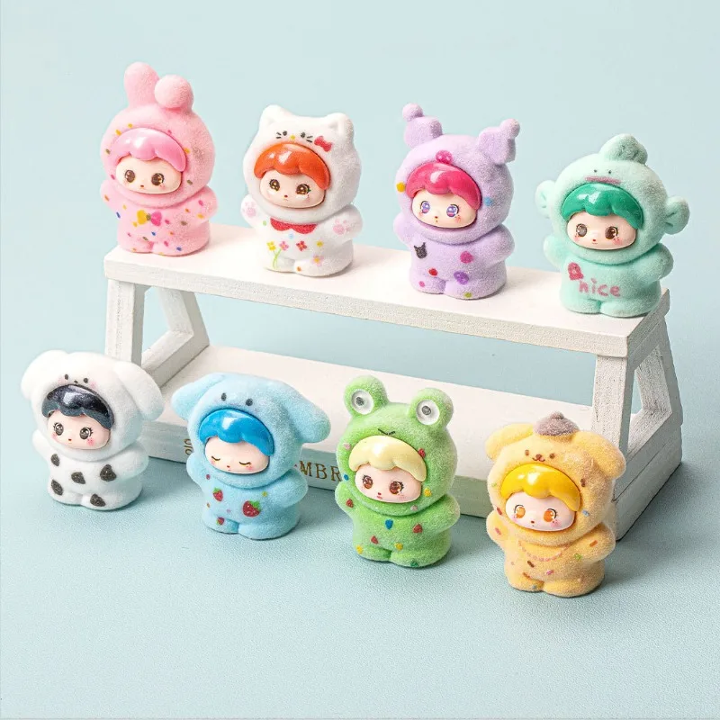อะนิเมะยอดนิยม Sanrio Miniature เครื่องประดับรูปน่ารักเรซิ่นทําด้วยมือ DIY พวงกุญแจสนุกเดสก์ท็อปตกแต่งคอนโซลกลางรถ Charms