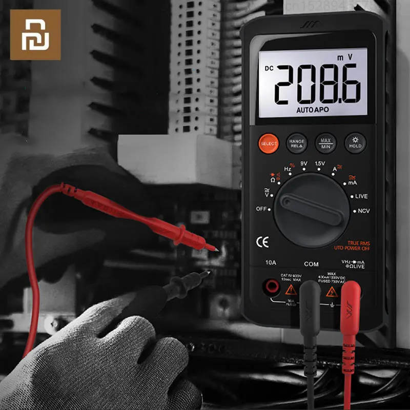 Xiaomi Jimihome Multímetro Digital ac dc Amperímetro Volt Ohm Tester Medidor com Termopar Lcd Backlight Instrumentos Elétricos