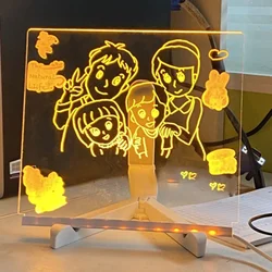 Handwriting Night Light With 7 Color Erasable Pens Rewritable Message Note Drawing Board USB LED Desck Lamp Room Decor Kids Gift